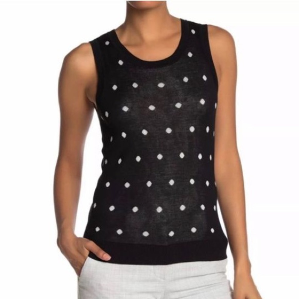 NWT Halogen Polka Dot Sweater Vest